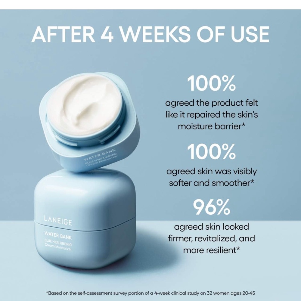 LANEIGE Water Bank Hyaluronic Cream - Soft Blue - Picture 2 of 4